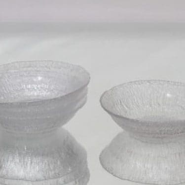 Iittala Solaris annoskulhot, kirkas, 4 kpl, suunnittelija Tapio Wirkkala,