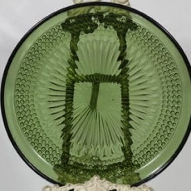 Riihimäen lasi Barokki vati, vihreä, suunnittelija Erkkitapio Siiroinen,