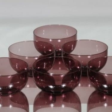 Iittala annoskulhot, lila, 6 kpl, suunnittelija Timo Sarpaneva, i-väri