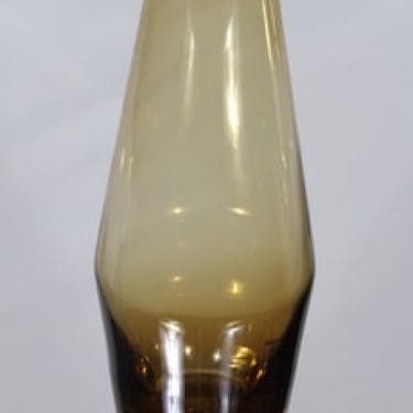 Riihimäen lasi maljakko, amber, suunnittelija Tamara Aladin,