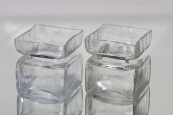 Riihimäen lasi Pala maljakot, koko 4/6, 2 kpl, suunnittelija Helena Tynell, koko 4/6