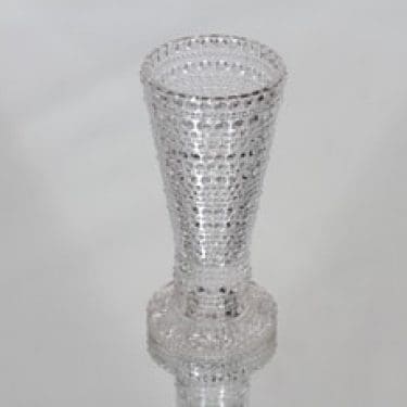 Nuutajärvi Kastehelmi kääntömaljakko, kirkas, suunnittelija Oiva Toikka,