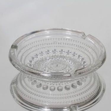 Nuutajärvi Kastehelmi tuhka-astia, kirkas, suunnittelija Oiva Toikka,