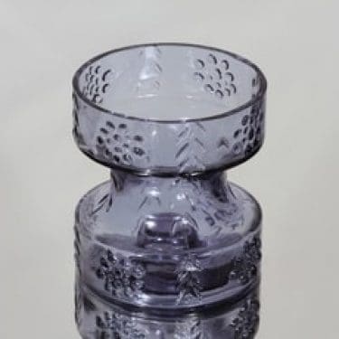 Riihimäen lasi Mesimarja kääntömaljakko, neodymi, suunnittelija Tamara Aladin,