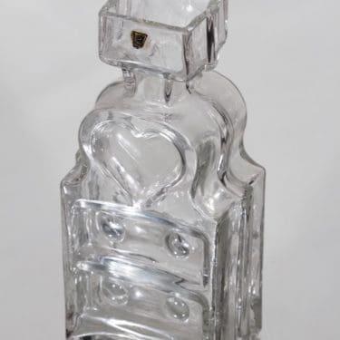 Riihimäen lasi Piironki maljakko, kirkas, suunnittelija Helena Tynell,