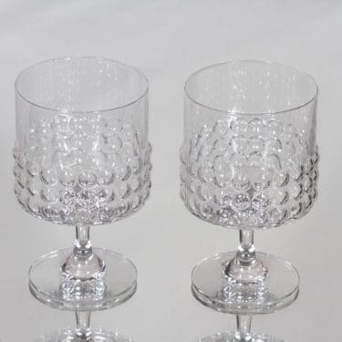 Riihimäen lasi Grappo punaviinilasit, kirkas, 2 kpl, suunnittelija Nanny Still,