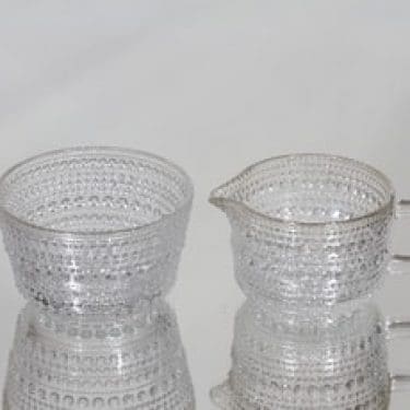 Nuutajärvi Kastehelmi sokerikko ja kermakko, kirkas, suunnittelija Oiva Toikka,