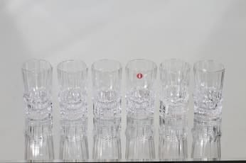 Iittala Pallas snapsilasit, 4 cl, 6 kpl, suunnittelija Tapio Wirkkala, 4 cl