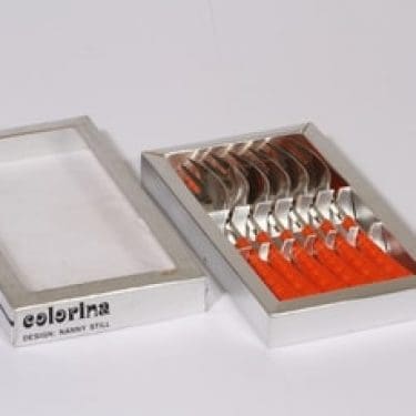 Hackman Colorina pienet haarukat, oranssi, 6 kpl, suunnittelija Nanny Still,