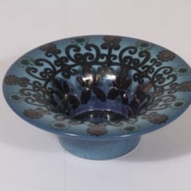 Arabia HLA 120 kynttilänjalka, sininen, suunnittelija Hilkka-Liisa Ahola,