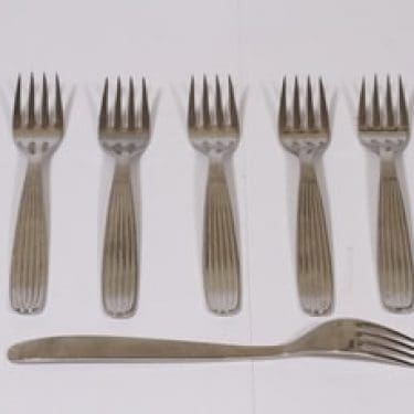 Hackman Scandia haarukat, 6 kpl, suunnittelija Kaj Franck,