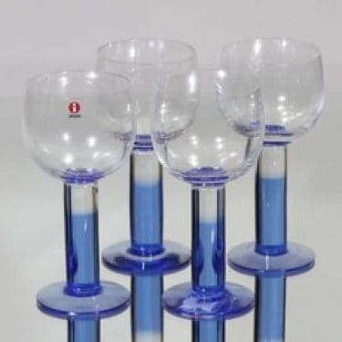 Nuutajärvi Mondo viinilasi, 24 cl, 4 kpl, suunnittelija Kerttu Nurminen, 24 cl