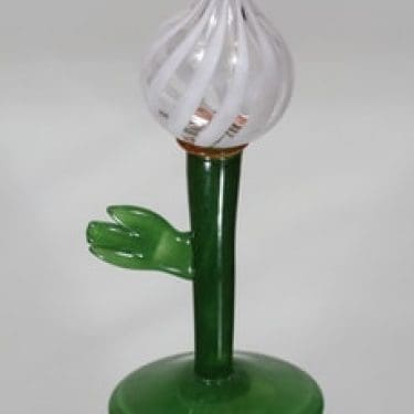 Nuutajärvi Poppy taide-esine, signeerattu, suunnittelija Kerttu Nurminen, signeerattu, filigraani