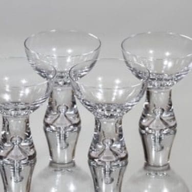 Iittala Tapio lasit, kirkas, 4 kpl, suunnittelija Tapio Wirkkala, hiottu