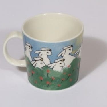 Arabia muki, Ylioppilas, suunnittelija Heljä Liukko-Sundström, Ylioppilas, serikuva, jänisaihe