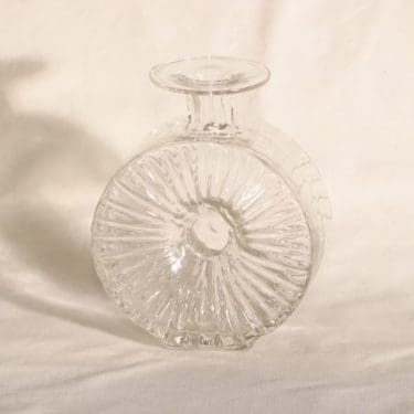 Riihimäen lasi Aurinkopullo koristepullo, kirkas, suunnittelija Helena Tynell, sävy I