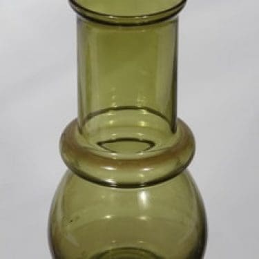 Riihimäen lasi Tuulikki maljakko, vihreä, suunnittelija Tamara Aladin,