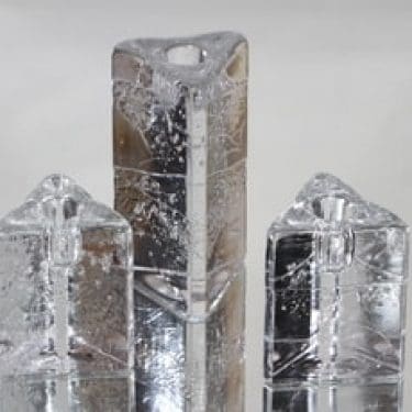 Iittala Arkipelago kynttilänjalat, eri kokoja, 3 kpl, suunnittelija Timo Sarpaneva, eri kokoja