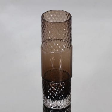 Riihimäen lasi 1492 maljakko, ruskea, suunnittelija Tamara Aladin,