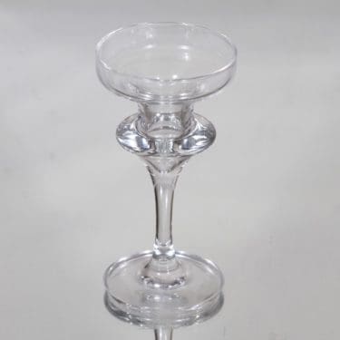 Iittala Fiesta kynttilänjalka, kirkas, suunnittelija Timo Sarpaneva,