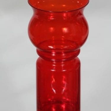 Riihimäen lasi Tulppaani maljakko, punainen, suunnittelija Tamara Aladin,