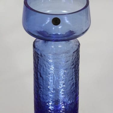 Riihimäen lasi Safari maljakko, sininen, suunnittelija Tamara Aladin,