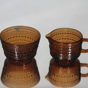 Nuutajärvi Kastehelmi sokerikko ja kermakko, 20 cl, suunnittelija Oiva Toikka, 20 cl