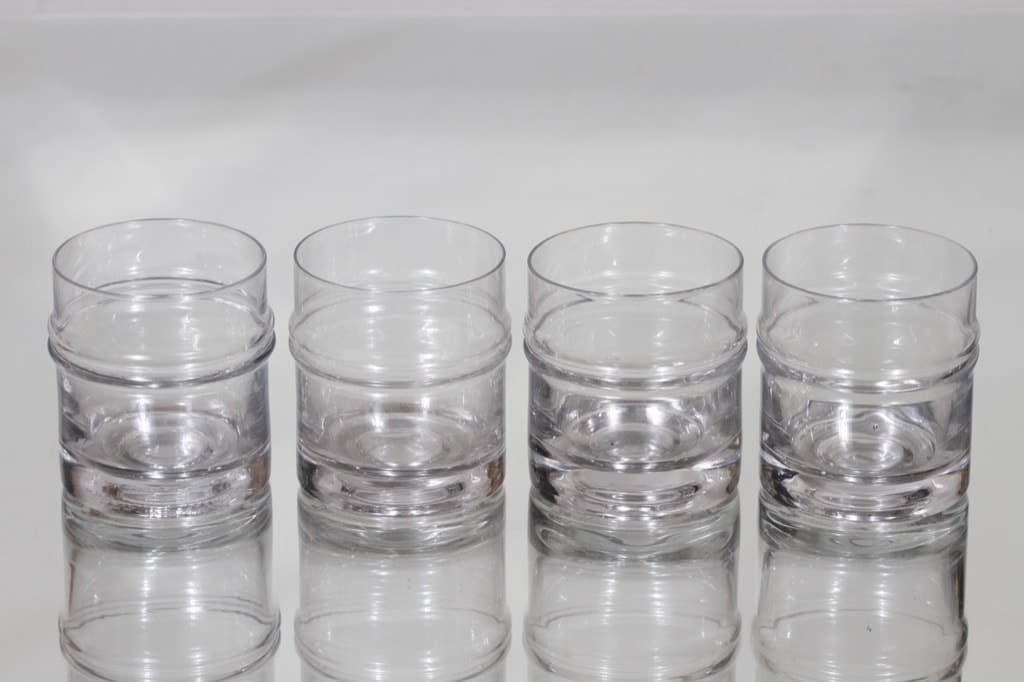 Iittala Pisaranrengas lasit, 18 cl, 4 kpl, suunnittelija Timo Sarpaneva, 18 cl