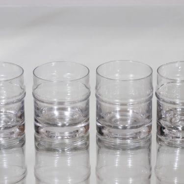 Iittala Pisaranrengas lasit, 18 cl, 4 kpl, suunnittelija Timo Sarpaneva, 18 cl