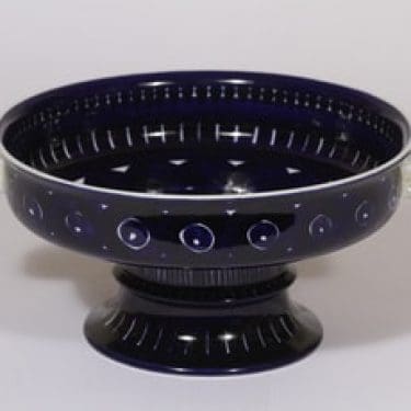 Arabia Valencia kulho, käsinmaalattu, suunnittelija Ulla Procope, käsinmaalattu, jalallinen, signeerattu