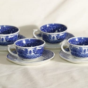 Arabia Maisema kahvikupit, 4 kpl, suunnittelija , kuparipainokoriste