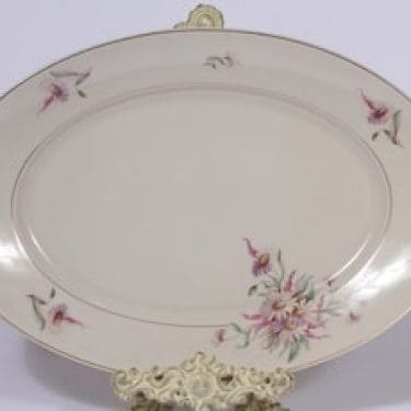 Arabia Maire vati, suunnittelija , soikea, siirto-kuva, kukka-aihe