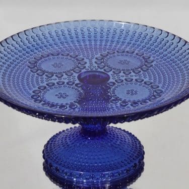 Riihimäen lasi Grapponia vati, jalallinen, suunnittelija Nanny Still, jalallinen