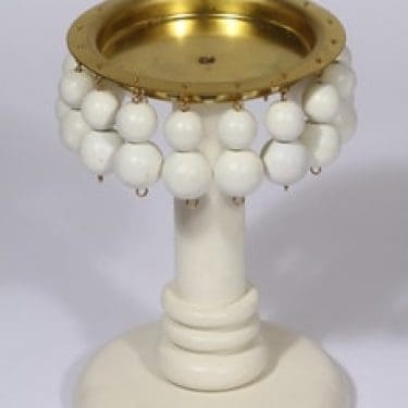 Aarikka kynttilänjalka, valkoinen, suunnittelija ,