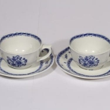 Arabia Suomen kukka kahvikupit, sininen, 2 kpl, suunnittelija , kuparipainokoriste