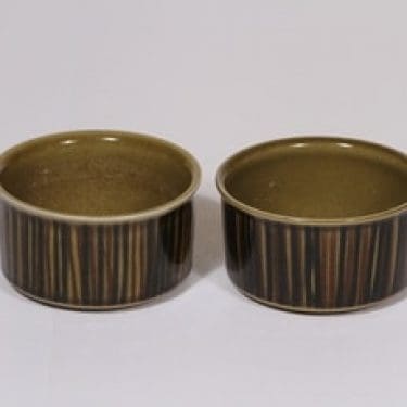 Arabia Kosmos annoskulhot, ruskea, 2 kpl, suunnittelija , puhalluskoriste, retro