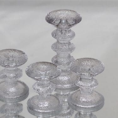 Iittala Festivo kynttilänjalat, eri kokoja, 4 kpl, suunnittelija Timo Sarpaneva, eri kokoja