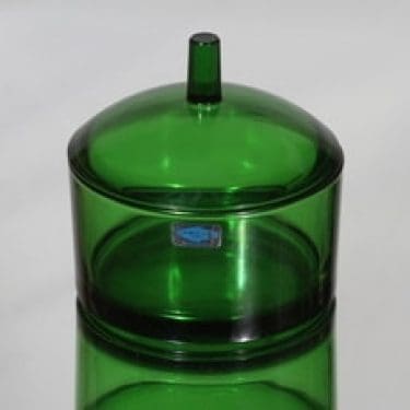 Nuutajärvi Pandora rasia, vihreä, suunnittelija Markku Salo,