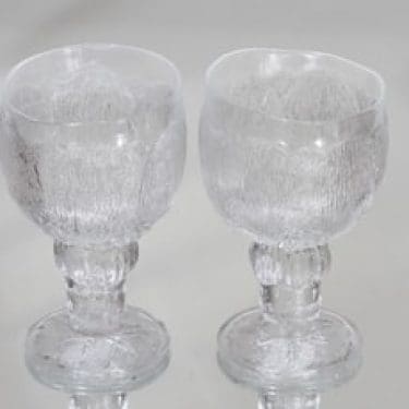 Nuutajärvi Pioni olutlasi, 30 cl, 2 kpl, suunnittelija Oiva Toikka, 30 cl