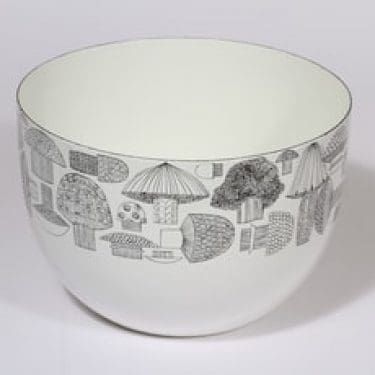 Finel Tatti kulho, valkoinen, suunnittelija Esteri Tomula, serikuva