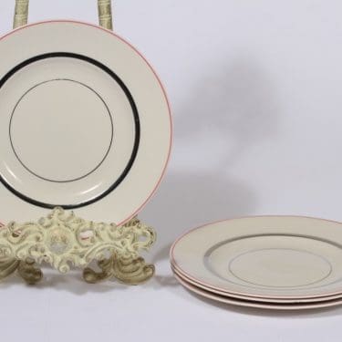 Arabia Elite alkupalalautaset, 4 kpl, suunnittelija Olga Osol, raitakoriste