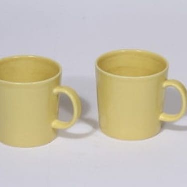 Arabia Teema mukit, keltainen, 2 kpl, suunnittelija Kaj Franck,