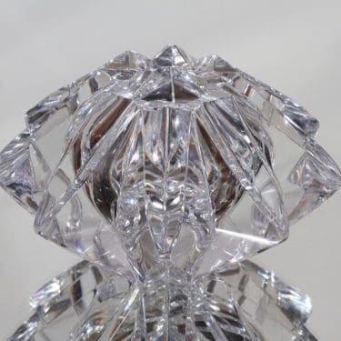 Riihimäen lasi Tähti taide-esine, signeerattu, suunnittelija Aimo Okkolin, signeerattu, massiivinen, hiottu