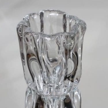 Iittala Kalvolan kanto maljakko, signeerattu, suunnittelija Tapio Wirkkala, signeerattu, massiivinen