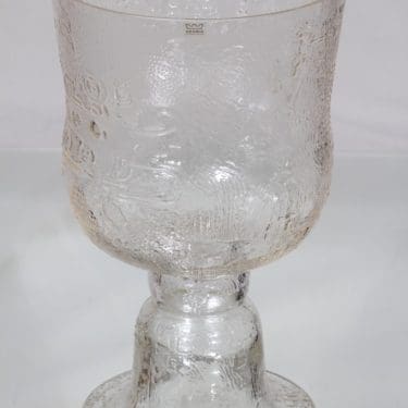 Nuutajärvi Fauna kulho, jalallinen, suunnittelija Oiva Toikka, jalallinen, suuri