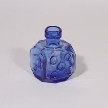 Riihimäen lasi Arpa on heitetty maljakko, sininen, suunnittelija Erkkitapio Siiroinen, pieni