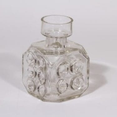 Riihimäen lasi Arpa on heitetty maljakko, kirkas, suunnittelija Erkkitapio Siiroinen,