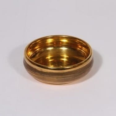 Savitorppa kulho, signeerattu, suunnittelija Kauko Forsvik, signeerattu, pieni, kullattu