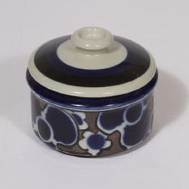 Arabia Saara sokerikko, sininen, suunnittelija Anja Jaatinen-Winquist, puhalluskoriste, retro