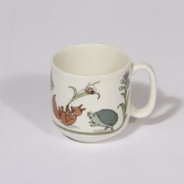 Arabia Metsänkeiju lasten muki, serikuva, suunnittelija , eläinaihe